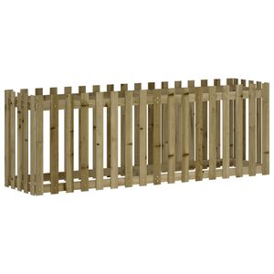 vidaXL Garden Raised Bed with Fence Design 200x50x70 cm Impregnated Wood Pine