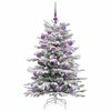 vidaXL Artificial Hinged Christmas Tree White 120 cm PE and PVC