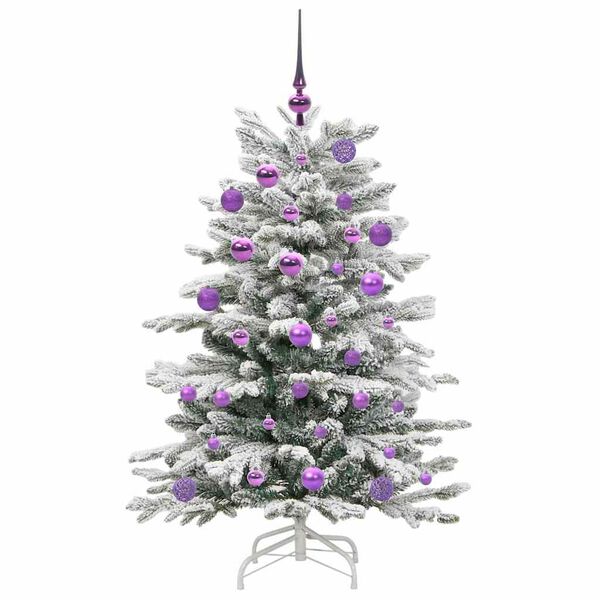 vidaXL Artificial Hinged Christmas Tree White 120 cm PE and PVC