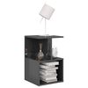 vidaXL Bedside Cabinet High Gloss Grey 35x35x55 cm Engineered Wood