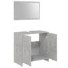 vidaXL 4 Piece Bathroom Furniture Set Concrete Grey Engineered Wood