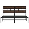 vidaXL Bed Frame without Mattress with Headboard Brown Oak 137x190 cm