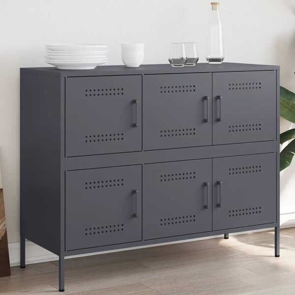 vidaXL Sideboard Anthracite 100.5x39x79 cm Steel