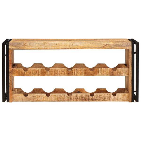 vidaXL Wine Rack Brown 100 x 45 x 33 cm Solid Rough Mango Wood