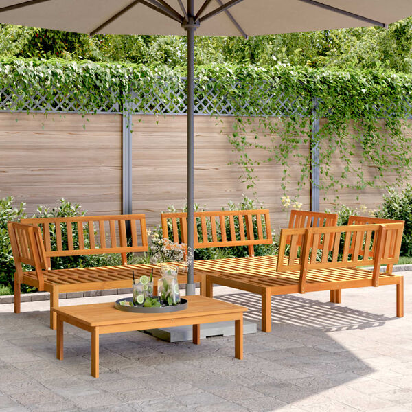 vidaXL 4 Piece Garden Pallet Sofa Set Solid Wood Acacia