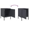 vidaXL Bedside Cabinets 2 pcs Anthracite 36x39x50.5 cm Steel