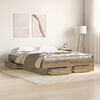 vidaXL Bed Frame with Drawer Artisan Oak 140 x 200 cm Engineered Wood