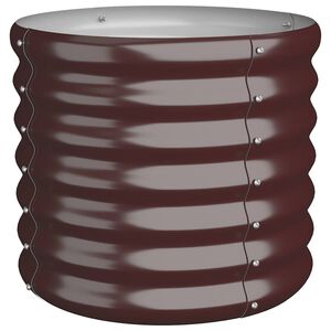 vidaXL Garden Planter Galvanised Steel 40x40x36 cm Brown