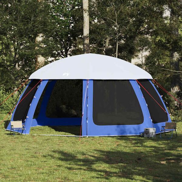 vidaXL Pool Tent with Removable Fly & Mesh Walls Azure Blue 612x612 cm