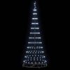 vidaXL LED Christmas Tree Cool White 71 x 71 x 184.5 cm Metal