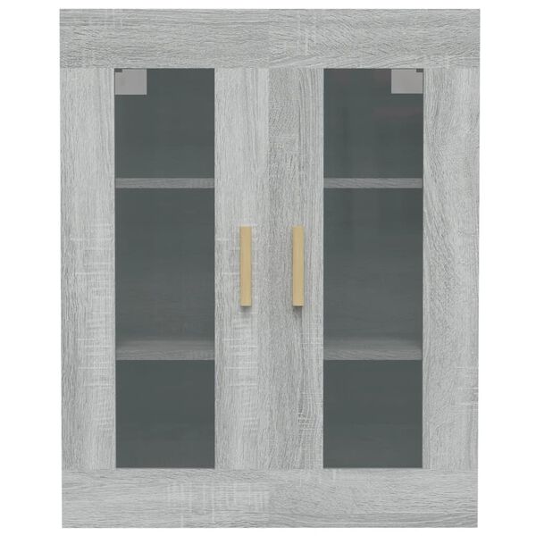 vidaXL Hanging Wall Cabinet Grey Sonoma 69.5x34x90 cm