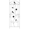 vidaXL Garden Fence 3 pcs Black 112 x 40 cm Steel