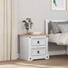 vidaXL Bedside Table with Drawer White 53 x 39 x 47 cm Solid Pine Wood