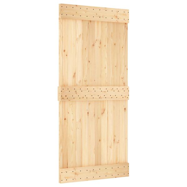 vidaXL Door NARVIK Natural 95 x 210 cm Solid Pine Wood