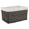 vidaXL 6 Piece Nesting Basket Set Grey Natural Willow