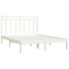 vidaXL Bed Frame without Mattress White 135x190 cm Double Solid Wood