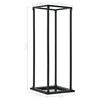 vidaXL Firewood Rack with Base Black 37x37x113 cm Steel
