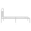 vidaXL Metal Bed Frame without Mattress with Headboard White 100x200cm