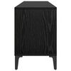vidaXL TV Cabinet Black Oak 150 x 30 x 45 cm Engineered Wood and Iron
