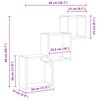 vidaXL Wall Cube Shelves Artisan Oak 68x15x68 cm Engineered Wood