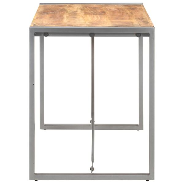 vidaXL Dining Table 120x60x75 cm Solid Rough Mango Wood