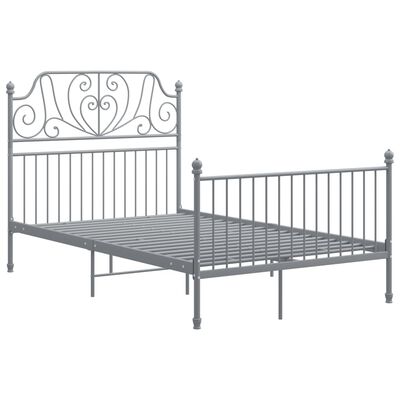 vidaXL Bed Frame Grey Metal 120x200 cm