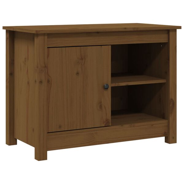 vidaXL TV Cabinet Honey Brown 70x36.5x52 cm Solid Wood Pine
