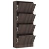 vidaXL Shoe Cabinet with 4 Doors Grey Sonoma Oak 59x24x136 cm Engineered Wood