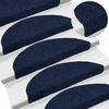 vidaXL Stair Mats Self-adhesive 15 pcs 56x17x3 cm Navy Half Round
