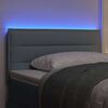 vidaXL LED Headboard with LED Strip Lights Light grey 100 cm Fabric