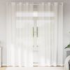 vidaXL Voile Curtains with Grommets 2 pcs White