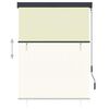 vidaXL Outdoor Roller Blind 120x250 cm Cream