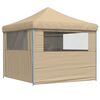 vidaXL Party Tent Folding Beige 292 x 292 x 315 cm Oxford Fabric