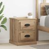 vidaXL Bedside Cabinet with Drawer 2 pcs Artisan Oak 39 x 39 x 47.5 cm