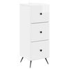 vidaXL Drawer Cabinet High Gloss White 33 x 34.5 x 90 cm