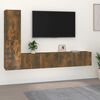 vidaXL 4 Piece TV Cabinet Set Smoked Oak Engineered Wood