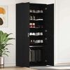 vidaXL Shoe Cabinet Black Oak 80 x 39 x 178 cm Engineered Wood