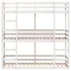 vidaXL Triple Bunk Bed without Mattress White 90x190 cm Single Solid Wood Pine