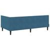 vidaXL Corner Bed Frame with Headboard Blue 90 cm x 190 cm Velvet