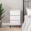 vidaXL Bedside Cabinet White 40x35x70 cm Engineered Wood