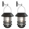 vidaXL Solar Outdoor Wall Lanterns 2 pcs White