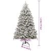 vidaXL Artificial Christmas Tree Green and White 270 cm PVC and Metal