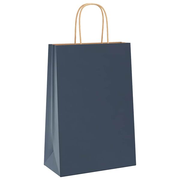 vidaXL Paper Bags 50 pcs with Handles Blue 21x11x31 cm