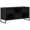 vidaXL TV Cabinet Black Oak 100 x 36 x 49.5 cm Engineered Wood