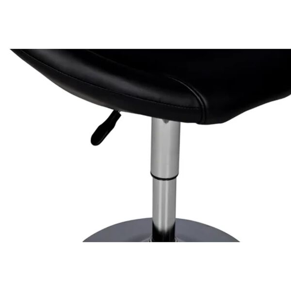 vidaXL Bar Stool Black Faux Leather