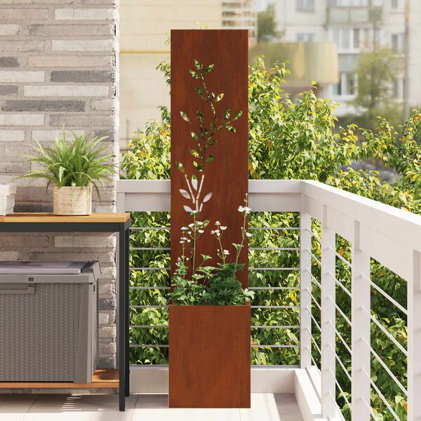 vidaXL Garden Privacy Screen Rusty 32 x 32 x 150 cm Weathering steel