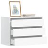 vidaXL Corner Chest of Drawers White 80x41x58 cm Engineered Wood