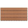 vidaXL Decking Tile 6 pcs Brown 60 x 30 cm WPC