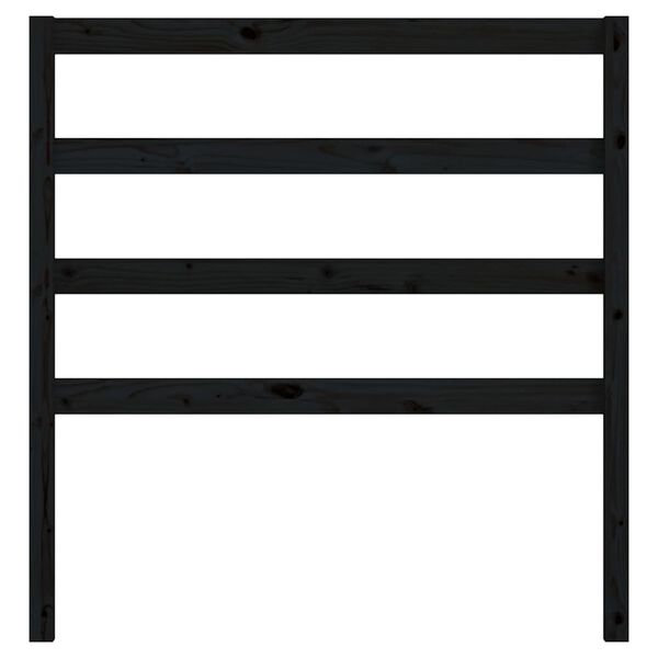 vidaXL Bed Headboard Black 95x4x100 cm Solid Wood Pine