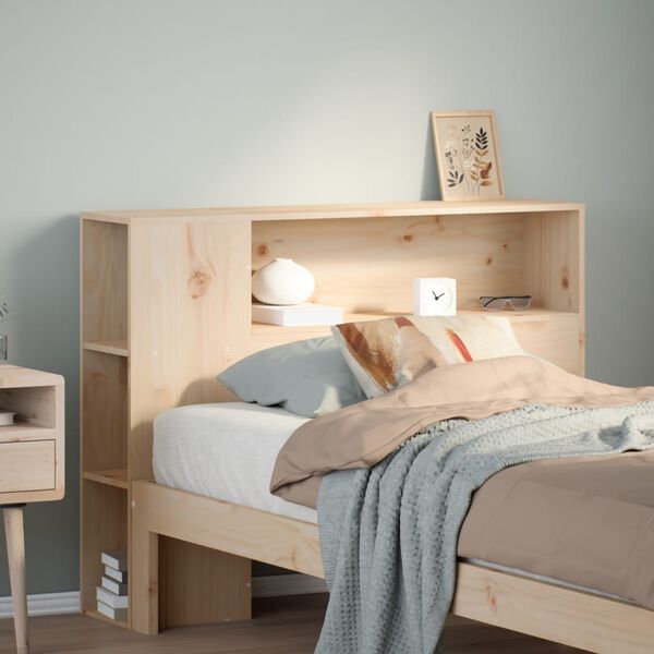 vidaXL Headboard with Storage 75 cm Solid Wood Pine